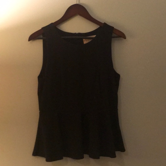 Philosophy Black Peplum Top - Picture 3 of 7